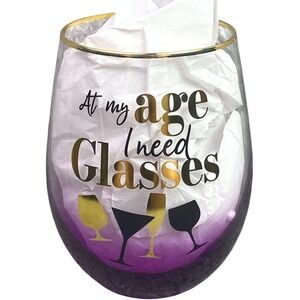 Wine Glass Purple Ombre‎ Funny Tumbler NIB